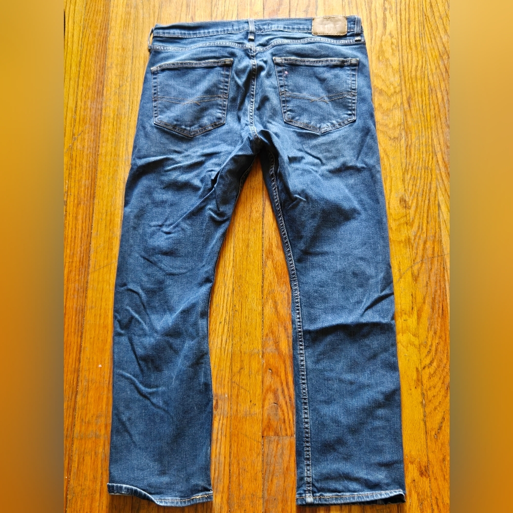 Levi Strauss Signature Men's Classic Blue Straight Jeans - Picture 2 of 5